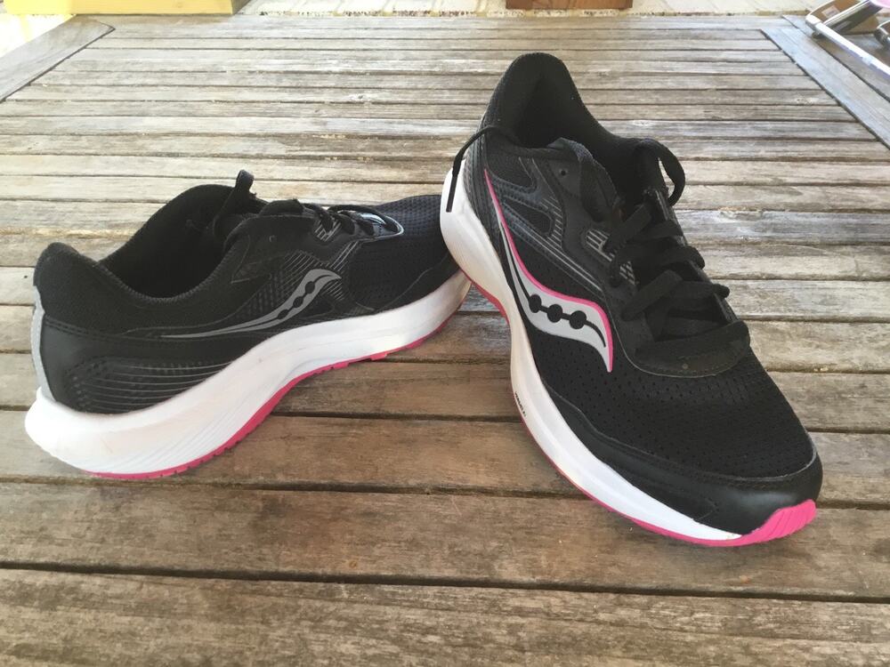 Saucony Cohesion 16 Womens Running Shoes Black Silver Pink Size 8 S10781-10